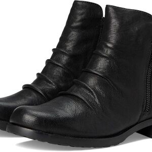Womens Sofft Black Ankle Booties with Buckle Detail